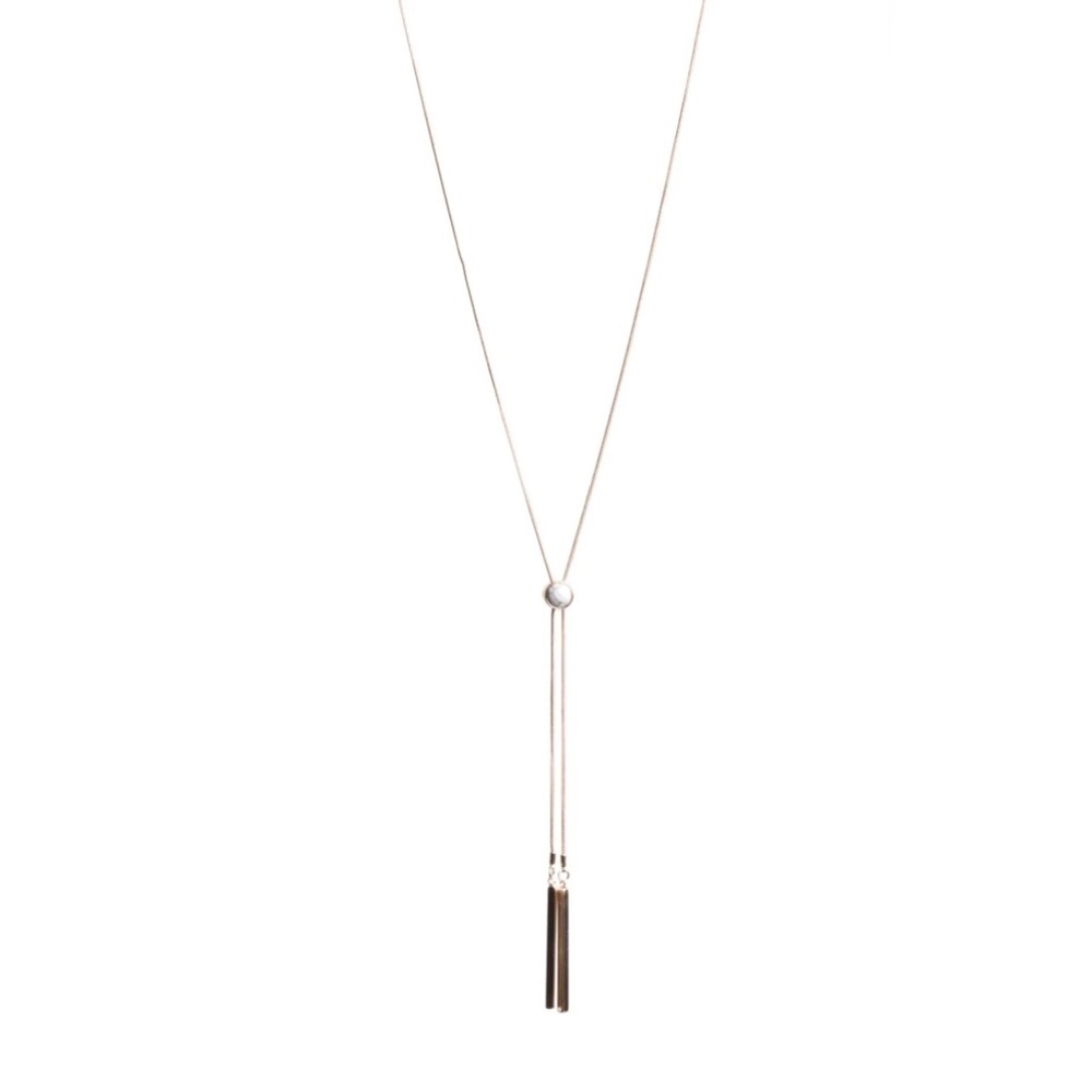 Romolo Howlite Bolo Slider Necklace